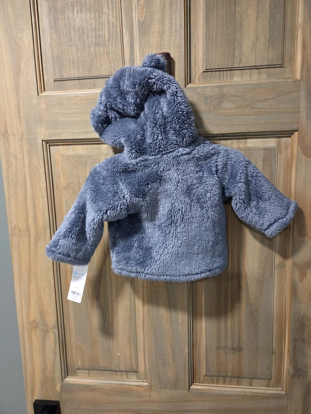 NWT Carter's Gray Plush Lined Baby Jacket With Ears